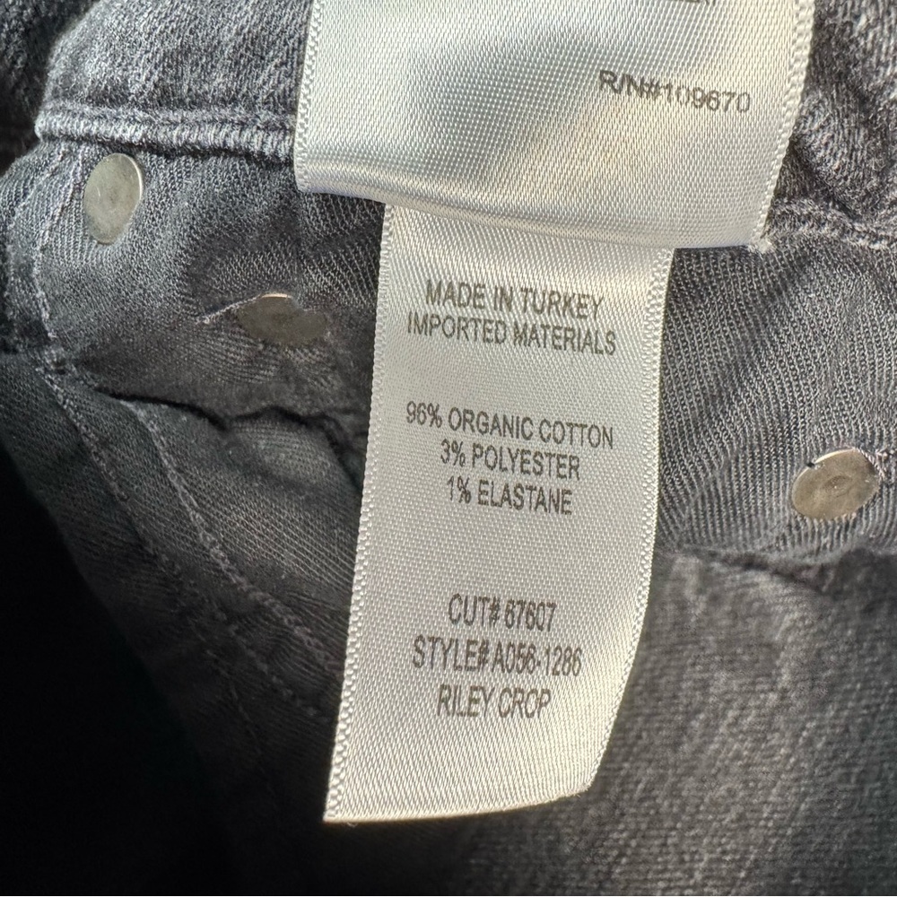 Agolde Riley High Rise Straight Crop Jeans In Panoramic Size 25 - Picture 8 of 8